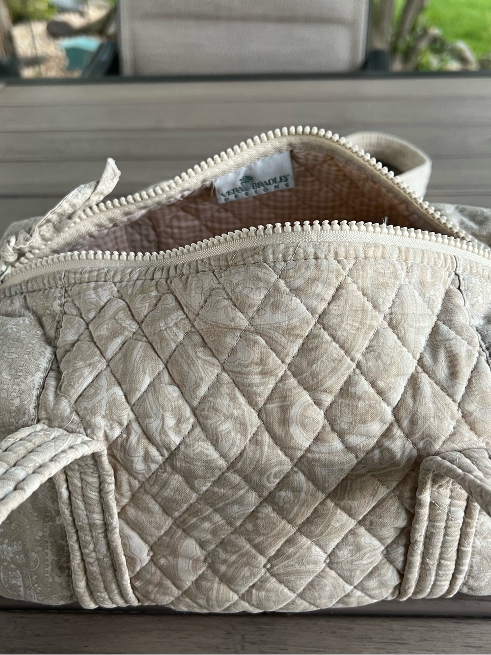VERA BRADLEY Natural 1995 100 Mini Duffle Bag 90's - Picture 9 of 13
